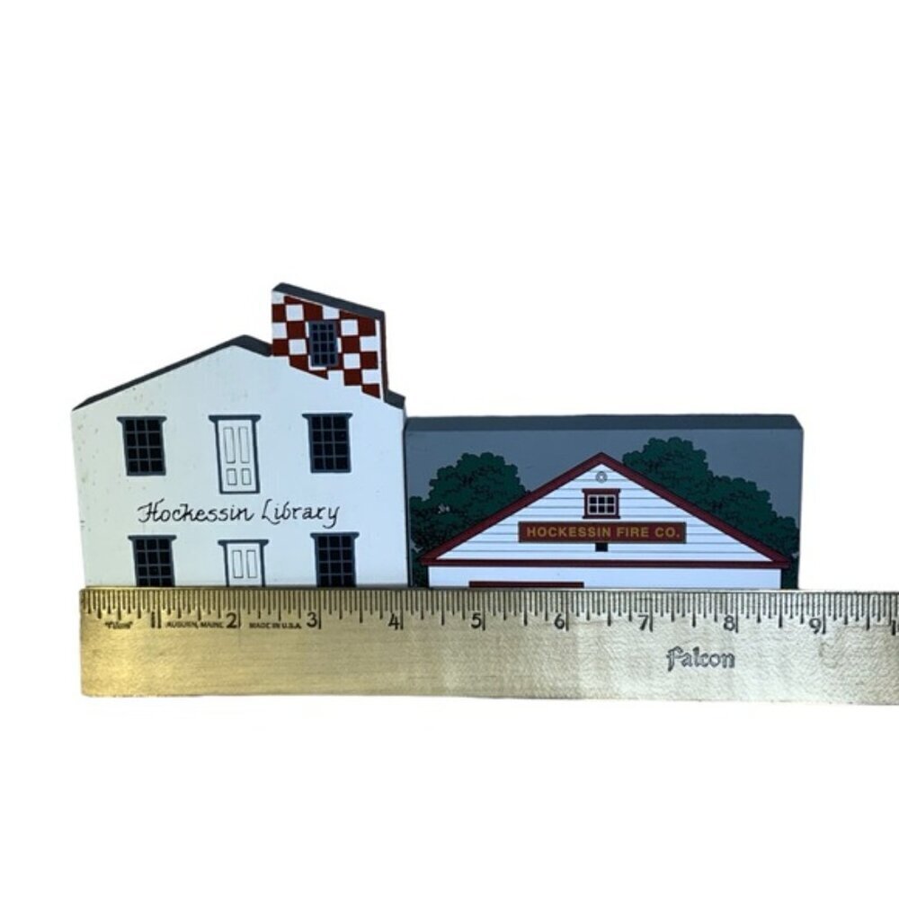 Delaware Vintage Historic Village of Hockessin Wood Buildings Firehouse Library - Picture 4 of 16